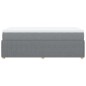 vidaXL Boxspringbett mit Matratze Hellgrau 80x200 cm Stoff vidaXL Boxspringbett mit Matratze Hellgrau 80x200 cm Stoff