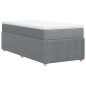 vidaXL Boxspringbett mit Matratze Hellgrau 80x200 cm Stoff vidaXL Boxspringbett mit Matratze Hellgrau 80x200 cm Stoff