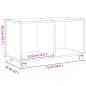 vidaXL Rollschrank Grau Sonoma 72x33x42,5 cm Holzwerkstoff vidaXL Rollschrank Grau Sonoma 72x33x42,5 cm Holzwerkstoff