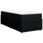 vidaXL Boxspringbett mit Matratze Schwarz 80x200 cm Stoff vidaXL Boxspringbett mit Matratze Schwarz 80x200 cm Stoff