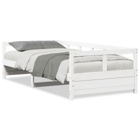 vidaXL Tagesbett ohne Matratze Weiß 90x190 cm Massivholz Kiefer