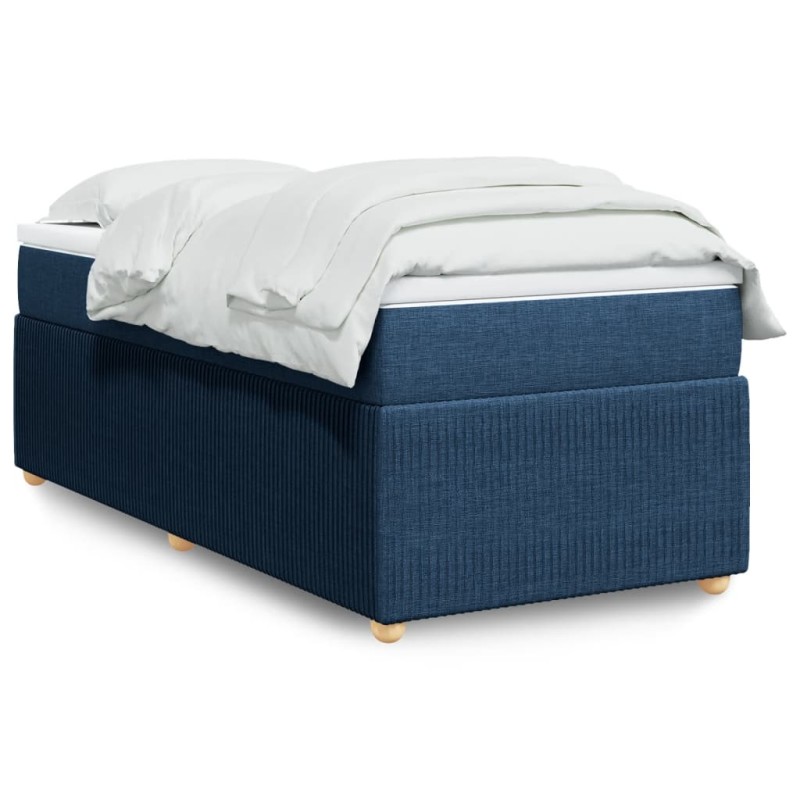 vidaXL Boxspringbett mit Matratze Blau 80x200 cm Stoff vidaXL Boxspringbett mit Matratze Blau 80x200 cm Stoff