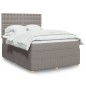 vidaXL Boxspringbett mit Matratze Taupe 140x190 cm Stoff vidaXL Boxspringbett mit Matratze Taupe 140x190 cm Stoff
