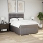 vidaXL Boxspringbett mit Matratze Taupe 140x190 cm Stoff vidaXL Boxspringbett mit Matratze Taupe 140x190 cm Stoff