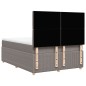 vidaXL Boxspringbett mit Matratze Taupe 140x190 cm Stoff vidaXL Boxspringbett mit Matratze Taupe 140x190 cm Stoff