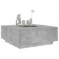 vidaXL Couchtisch mit Infinity-LED Betongrau 100x100x40 cm vidaXL Couchtisch mit Infinity-LED Betongrau 100x100x40 cm