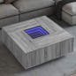 vidaXL Couchtisch mit Infinity-LED Grau Sonoma 100x100x40 cm vidaXL Couchtisch mit Infinity-LED Grau Sonoma 100x100x40 cm