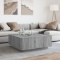 vidaXL Couchtisch mit Infinity-LED Grau Sonoma 100x100x40 cm vidaXL Couchtisch mit Infinity-LED Grau Sonoma 100x100x40 cm