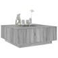 vidaXL Couchtisch mit Infinity-LED Grau Sonoma 100x100x40 cm vidaXL Couchtisch mit Infinity-LED Grau Sonoma 100x100x40 cm