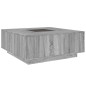vidaXL Couchtisch mit Infinity-LED Grau Sonoma 100x100x40 cm vidaXL Couchtisch mit Infinity-LED Grau Sonoma 100x100x40 cm