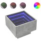vidaXL Nachttisch mit Infinity-LED Betongrau 40x40x30 cm vidaXL Nachttisch mit Infinity-LED Betongrau 40x40x30 cm