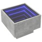vidaXL Nachttisch mit Infinity-LED Betongrau 40x40x30 cm vidaXL Nachttisch mit Infinity-LED Betongrau 40x40x30 cm