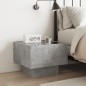 vidaXL Nachttisch mit Infinity-LED Betongrau 40x40x30 cm vidaXL Nachttisch mit Infinity-LED Betongrau 40x40x30 cm