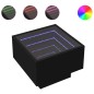 vidaXL Nachttisch mit Infinity-LED Schwarz 40x40x30 cm vidaXL Nachttisch mit Infinity-LED Schwarz 40x40x30 cm