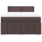 vidaXL Boxspringbett mit Matratze Dunkelbraun 140x190 cm Stoff vidaXL Boxspringbett mit Matratze Dunkelbraun 140x190 cm Stoff