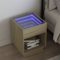 vidaXL Nachttisch mit Infinity-LED Sonoma-Eiche 40x40x50 cm vidaXL Nachttisch mit Infinity-LED Sonoma-Eiche 40x40x50 cm