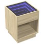 vidaXL Nachttisch mit Infinity-LED Sonoma-Eiche 40x40x50 cm vidaXL Nachttisch mit Infinity-LED Sonoma-Eiche 40x40x50 cm