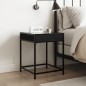 vidaXL Nachttisch mit Infinity-LED Schwarz 40x40x51 cm vidaXL Nachttisch mit Infinity-LED Schwarz 40x40x51 cm