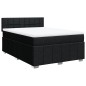 vidaXL Boxspringbett mit Matratze Schwarz 140x190 cm Stoff vidaXL Boxspringbett mit Matratze Schwarz 140x190 cm Stoff