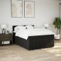 vidaXL Boxspringbett mit Matratze Schwarz 140x190 cm Stoff vidaXL Boxspringbett mit Matratze Schwarz 140x190 cm Stoff