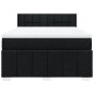 vidaXL Boxspringbett mit Matratze Schwarz 140x190 cm Stoff vidaXL Boxspringbett mit Matratze Schwarz 140x190 cm Stoff