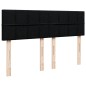 vidaXL Boxspringbett mit Matratze Schwarz 140x190 cm Stoff vidaXL Boxspringbett mit Matratze Schwarz 140x190 cm Stoff