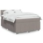 vidaXL Boxspringbett mit Matratze Taupe 140x190 cm Stoff vidaXL Boxspringbett mit Matratze Taupe 140x190 cm Stoff