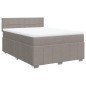 vidaXL Boxspringbett mit Matratze Taupe 140x190 cm Stoff vidaXL Boxspringbett mit Matratze Taupe 140x190 cm Stoff