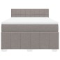 vidaXL Boxspringbett mit Matratze Taupe 140x190 cm Stoff vidaXL Boxspringbett mit Matratze Taupe 140x190 cm Stoff