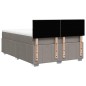 vidaXL Boxspringbett mit Matratze Taupe 140x190 cm Stoff vidaXL Boxspringbett mit Matratze Taupe 140x190 cm Stoff