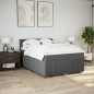 vidaXL Boxspringbett mit Matratze Dunkelgrau 140x190 cm Stoff vidaXL Boxspringbett mit Matratze Dunkelgrau 140x190 cm Stoff