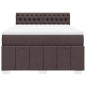 vidaXL Boxspringbett mit Matratze Dunkelbraun 140x190 cm Stoff vidaXL Boxspringbett mit Matratze Dunkelbraun 140x190 cm Stoff