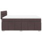 vidaXL Boxspringbett mit Matratze Dunkelbraun 140x190 cm Stoff vidaXL Boxspringbett mit Matratze Dunkelbraun 140x190 cm Stoff