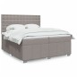 vidaXL Boxspringbett mit Matratze Taupe 200x200 cm Stoff vidaXL Boxspringbett mit Matratze Taupe 200x200 cm Stoff