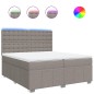 vidaXL Boxspringbett mit Matratze Taupe 200x200 cm Stoff vidaXL Boxspringbett mit Matratze Taupe 200x200 cm Stoff