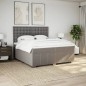 vidaXL Boxspringbett mit Matratze Taupe 200x200 cm Stoff vidaXL Boxspringbett mit Matratze Taupe 200x200 cm Stoff