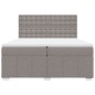 vidaXL Boxspringbett mit Matratze Taupe 200x200 cm Stoff vidaXL Boxspringbett mit Matratze Taupe 200x200 cm Stoff