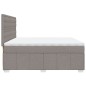 vidaXL Boxspringbett mit Matratze Taupe 200x200 cm Stoff vidaXL Boxspringbett mit Matratze Taupe 200x200 cm Stoff