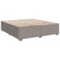 vidaXL Boxspringbett mit Matratze Taupe 200x200 cm Stoff vidaXL Boxspringbett mit Matratze Taupe 200x200 cm Stoff