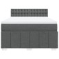 vidaXL Boxspringbett mit Matratze Dunkelgrau 140x190 cm Stoff vidaXL Boxspringbett mit Matratze Dunkelgrau 140x190 cm Stoff