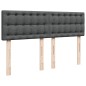 vidaXL Boxspringbett mit Matratze Dunkelgrau 140x190 cm Stoff vidaXL Boxspringbett mit Matratze Dunkelgrau 140x190 cm Stoff
