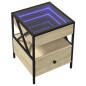 vidaXL Nachttisch mit Infinity-LED Sonoma-Eiche 40x40x51 cm vidaXL Nachttisch mit Infinity-LED Sonoma-Eiche 40x40x51 cm