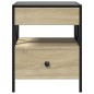 vidaXL Nachttisch mit Infinity-LED Sonoma-Eiche 40x40x51 cm vidaXL Nachttisch mit Infinity-LED Sonoma-Eiche 40x40x51 cm