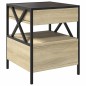 vidaXL Nachttisch mit Infinity-LED Sonoma-Eiche 40x40x51 cm vidaXL Nachttisch mit Infinity-LED Sonoma-Eiche 40x40x51 cm