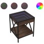 vidaXL Nachttisch mit Infinity-LED Braun Eichen-Optik 40x40x49 cm vidaXL Nachttisch mit Infinity-LED Braun Eichen-Optik 40x40x49 cm