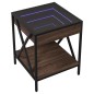 vidaXL Nachttisch mit Infinity-LED Braun Eichen-Optik 40x40x49 cm vidaXL Nachttisch mit Infinity-LED Braun Eichen-Optik 40x40x49 cm