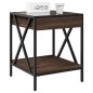 vidaXL Nachttisch mit Infinity-LED Braun Eichen-Optik 40x40x49 cm vidaXL Nachttisch mit Infinity-LED Braun Eichen-Optik 40x40x49 cm