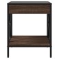 vidaXL Nachttisch mit Infinity-LED Braun Eichen-Optik 40x40x49 cm vidaXL Nachttisch mit Infinity-LED Braun Eichen-Optik 40x40x49 cm