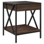 vidaXL Nachttisch mit Infinity-LED Braun Eichen-Optik 40x40x49 cm vidaXL Nachttisch mit Infinity-LED Braun Eichen-Optik 40x40x49 cm