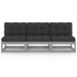 3-Sitzer-Sofa mit Kissen Kiefer Massivholz 3-Sitzer-Sofa mit Kissen Kiefer Massivholz